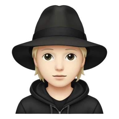 Hacker woth fedora sticker