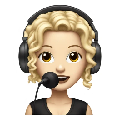 popstar madonna with a headset microphone sticker