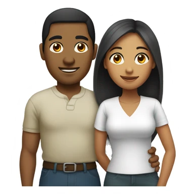Filipino Man and Haitian Woman Couple sticker