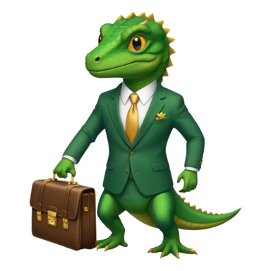 rich capitalist lizard king sticker
