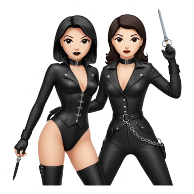 One Dominatrix whipping man  sticker