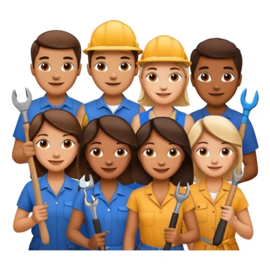 People Holding Tools sticker