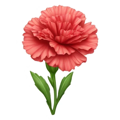 red carnation flower emoji sticker