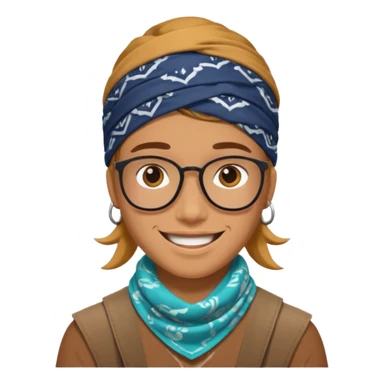 hipster bandana sticker