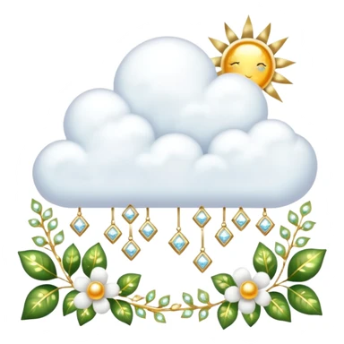 White and glittery gold with marble stones, vines, divine, heavenly, spiritual, pure, glowing, cute clouds, sunshine, sparkly, beautiful, elegant, luxurious, pretty, aesthetic scenery scene picture   sticker