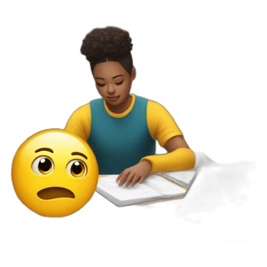 A student is distracted by tik tok while studying sticker