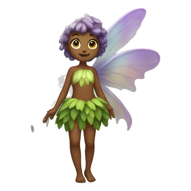 forest fairy with translucent big wings  sticker