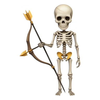 Skeleton with arrow  sticker