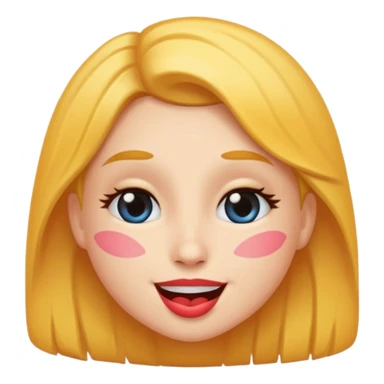 question with kiss face sticker