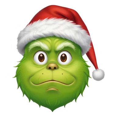 The grinch with santa hat sticker