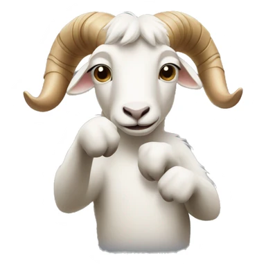 letters TG with goat horn hands sticker