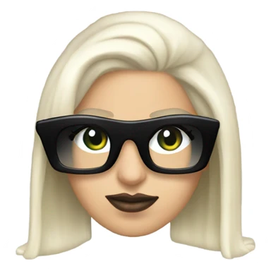 Lady Gaga black glasses Heavy Metal Lover sticker