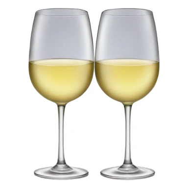 Two glasses of white wine are clinking sticker