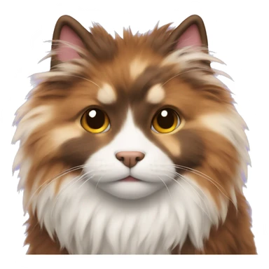 Fluffy heart with calico coloring  sticker