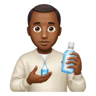 p diddy holding baby oil sticker