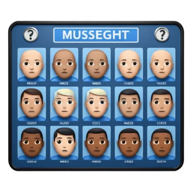 3D render of Mugshot Board, forensic investigation aesthetic, sterile clinical lighting, cool blue undertones, sharp high-contrast details, professional clean look. sticker