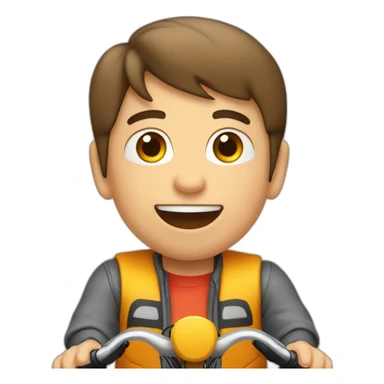 niño en bicicleta repartiendo de periódicos sticker