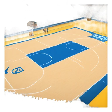 View from courtside seats basketball court sticker