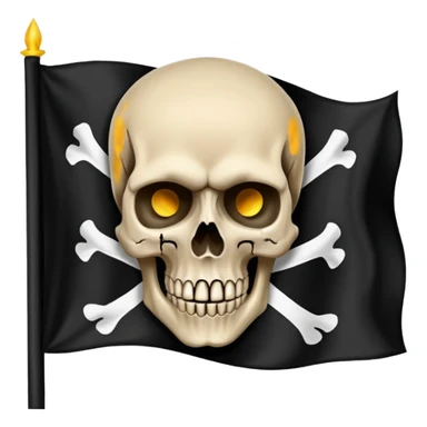 natos y waor bandera negra con calavera petra de canción cicatrices  sticker