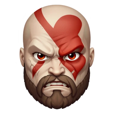 Visage de Kratos du jeu PlayStation sticker
