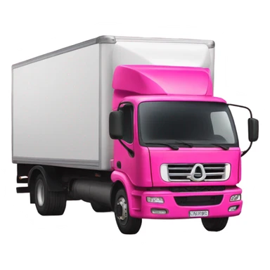 A hot pink semi trailer truck with learner plates ￼ sticker