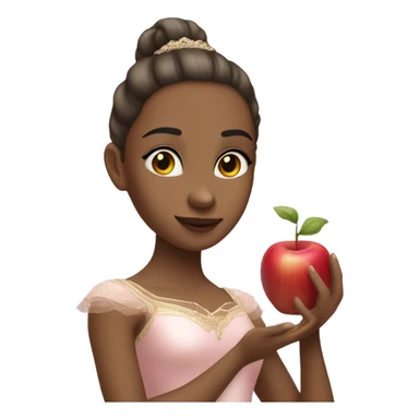 Bailarina eating an Apple  sticker