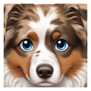 red merle australian shepherd with blue eyes  sticker
