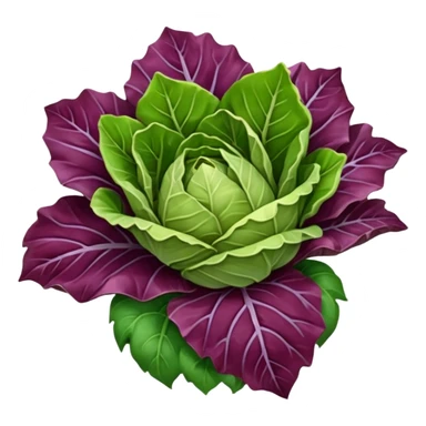 mi serve uno stile più cartoon e senza persona, il radicchio deve diventare animato  sticker