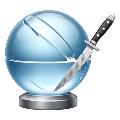 ice ball cutting knife sticker
