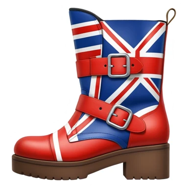 Union Jack flag platform boots sticker