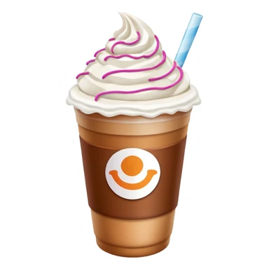 frozen coffee with whip cream dunkin donuts sticker