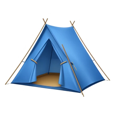 A blue open tent  sticker
