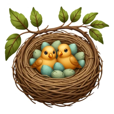 bird nest sticker