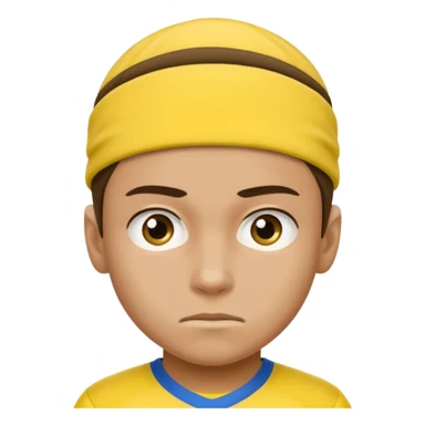 soccer winger with sweatband, yellow color. sticker