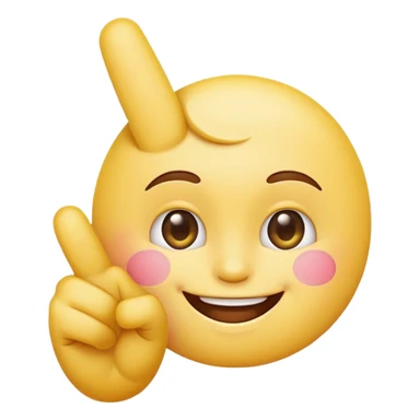 smiling emoji with a blush, raising its middle finger sticker