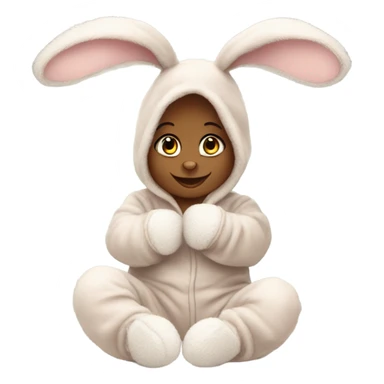 Tab skin new born baby bunny costume  sticker