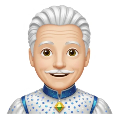 Servant Boq from The Wizard of Oz with white hair, white sequin outfit sticker