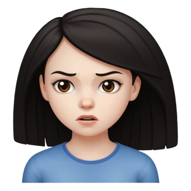 Envy - feeling of discontent at another's advantages or possessions - young plain girl looking angrily at a very pretty black girl  sticker