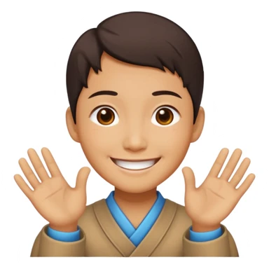 Gratitude - quality of being thankful and appreciative, chinese peson sticker