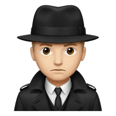 Gangster wearing trench coat sticker