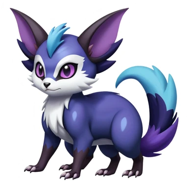 Shiny Dark Furret-Absol-Noibat-Noivern-Hybrid (Full body) sticker