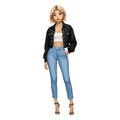 Hailey bieber en voyant tout le corps  sticker