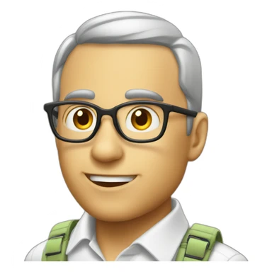 Os avec des yeux qui saute en parachute sticker