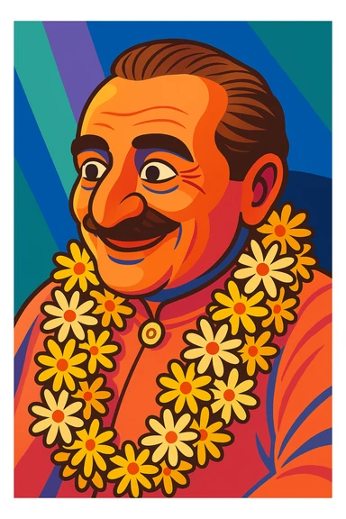 Create an animated cartoon version of this person with a lively facial expression and smooth, colorful shading in a vibrant toon style. sticker