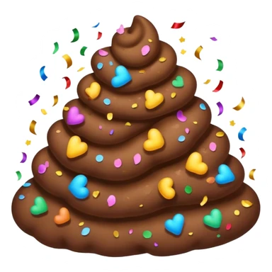 Kackehaufen mit Konfetti sticker