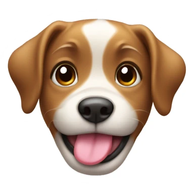 cute face yapping away with tongue out  sticker