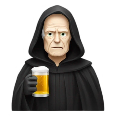 Empreur palpatine qui boit une biere sticker