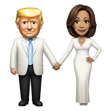 Kamala Harris married to Donald trump sticker