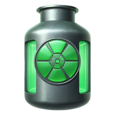 create a very realistic nuclear reactor in green color sticker