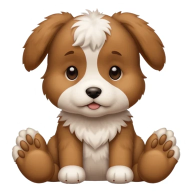 puppy with paws up in defeat sticker